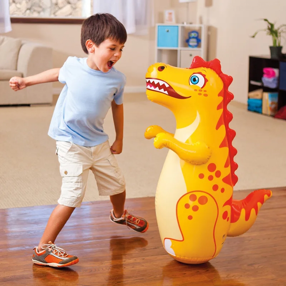 Children Adult Tumbler Boxing Inflatable Standing Punching Bag Boys Dinosaur Sport Toys Kids Activity Outdoors Game Gift